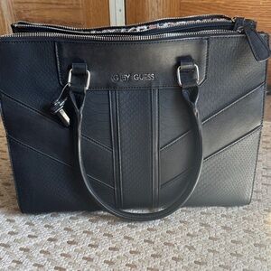 G by Guess Black Textured Satchel